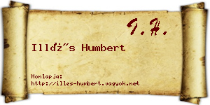 Illés Humbert névjegykártya